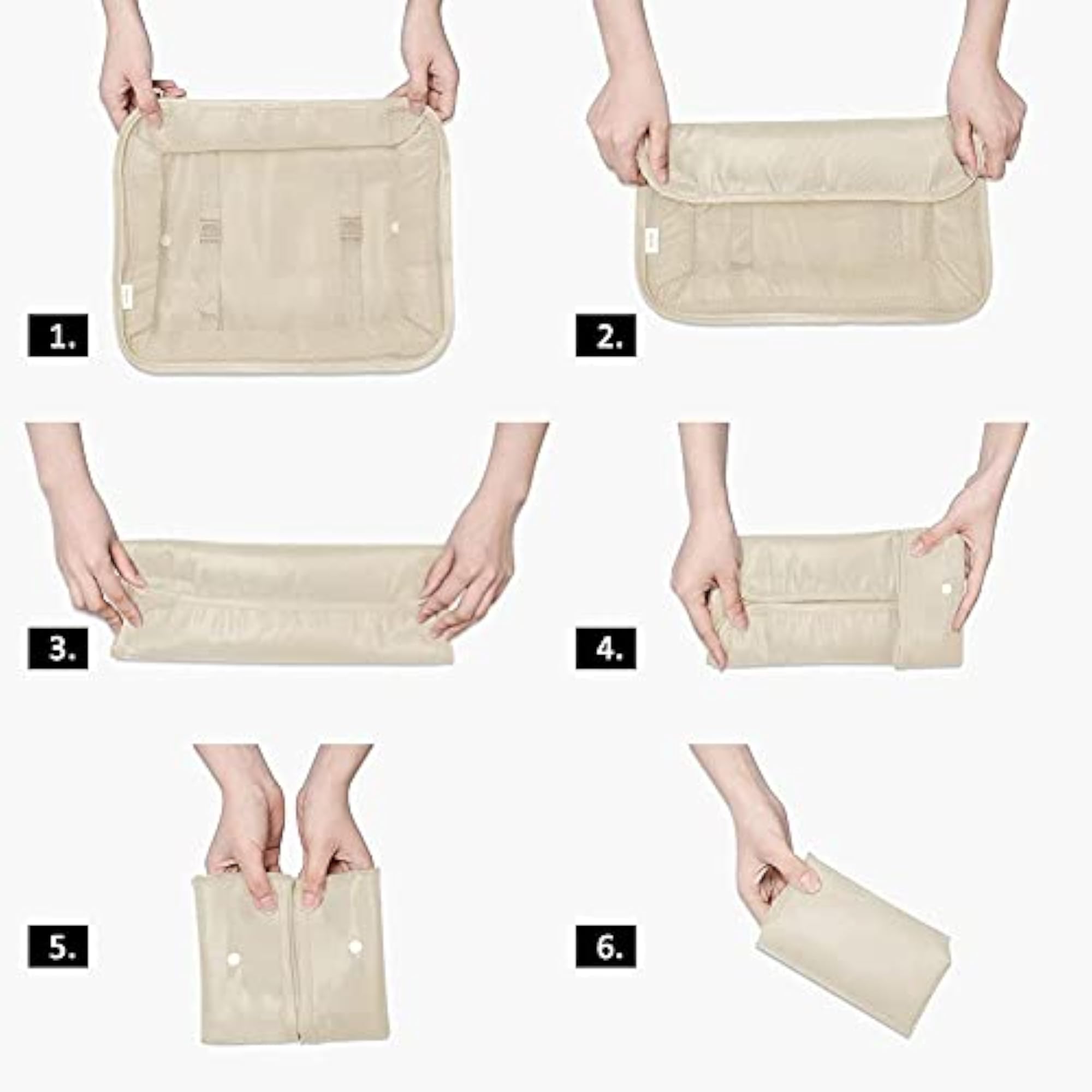 7 Pcs Foldable Nylon Packing Cubes Travel Set, Organizers